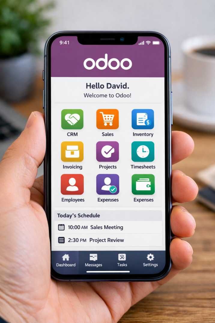 Odoo text and image block